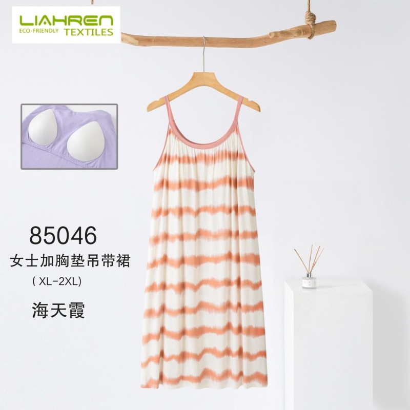 Super Soft Organic Bamboo Women Night Dress Summer Tank Dress Bamboo Loungewear Lady Strap Dress Home Wear Pajamas