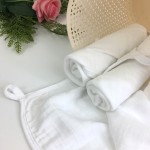 Supper Soft 100% Bamboo Muslin Baby Towel 30*30 CM 6/4/2 Layers White Bamboo Cotton Baby Muslin Towel Sets