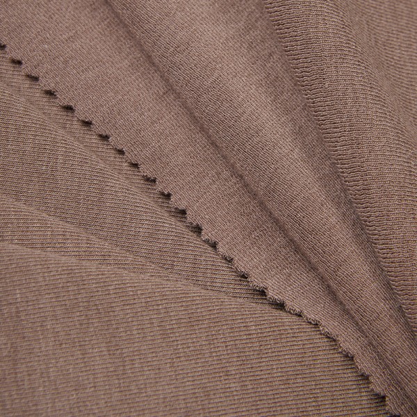 Merino Mixed Bamboo Cotton Acrylic Spandex Fabric 260gsm Soft Warm Brushed Rib Fabric for Long Sleeved Knitted Sweater Fabrics