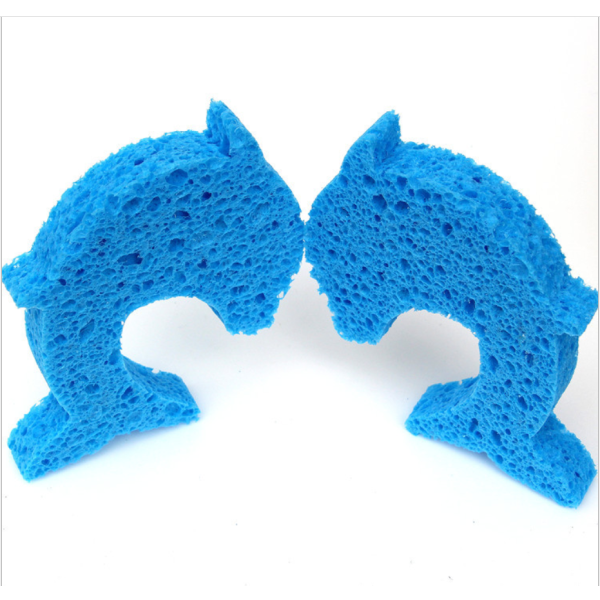 Natural Material Bath Sponge Sponge Lovely Customized Cartoon Shape Cellulose Mesh Bath Sponge