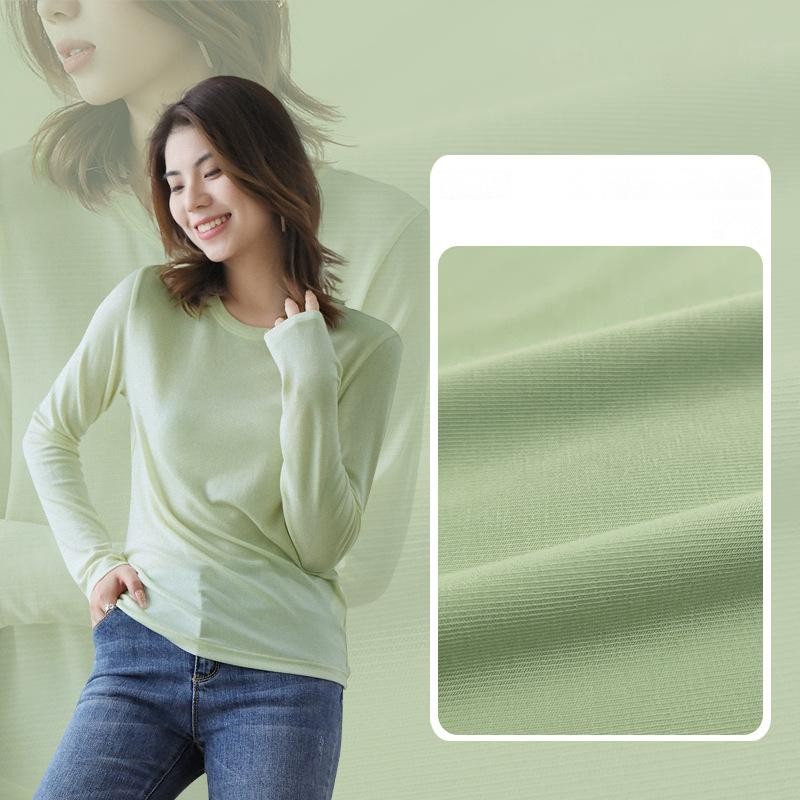 Stock Fabric 75% Organic Bamboo 25% Recycled Polyester 160GSM Jersey Fabric for T-Shirts Loungewear Lightweight Pajamas Fabrics