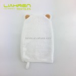 Liahren Organic Bamboo Baby Bath Mitten Bath Sponge Glove with Cute Animal Pattern
