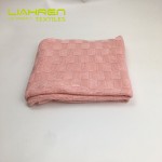 Baby Nap Knitted Girls Blanket High Quality Soft Organic 100% Bamboo Square Plain Solid Baby Blanket & Swaddling 100%bamboo