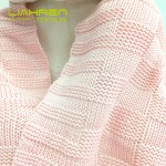 Baby Nap Knitted Girls Blanket High Quality Soft Organic 100% Bamboo Square Plain Solid Baby Blanket & Swaddling 100%bamboo