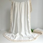 2layers 4layers Soft Breathable Bamboo Cotton Muslin Baby Blanket Fashion Fringe Baby Swaddle Blanket Beach Blanket