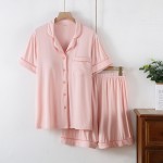 In Stock Luxury Ladies 93%Bamboo 7%Spandex Loungewear Sets Customize Women Sleepwear Set Women's Pajamas Set