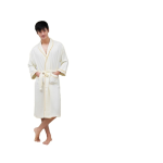 High Quality Original Design Star Hotel Unisex 100% Bamboo Terry Bathrobe Luxury Bathrobe Breathe Freely Bathrobe