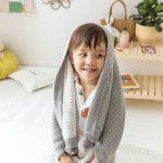 High Quality 100% Organic Cotton Soft Children Home Sofa Bed Blankets Baby Knitted Blanket