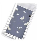 High Quality Customized Bamboo Cotton Muslin Crib Sheet 70%Bamboo 30%Cotton Cartoon Muslin Baby Bed Fabric Cot Crib Sheet