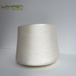 100% Organic Bamboo Fiber Soft Breathable Compact Ring Spun Natural White Woven Knitted Yarns Recycled Raw Pattern