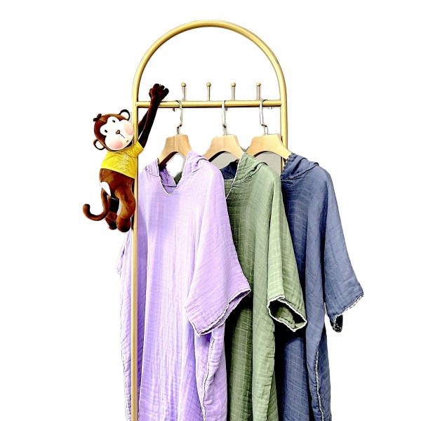 Liahren Bamboo Muslin Hooded Poncho for Men Women  Ultra Soft  Lightweight Quick Dry Adult Beach/Pool/Surf Poncho Towel Cover-up