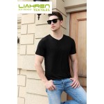 Luxury Bamboo Fiber T-shirt Super Soft 95% Bamboo 5%Spandex Organic Bamboo Men T Shirt V-Neck Men T Shirt