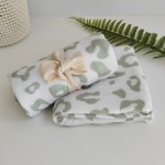 4 Layers 57*57cm Organic Bamboo Bamboo Baby Muslin Blanket Reactive Print Muslin Pad