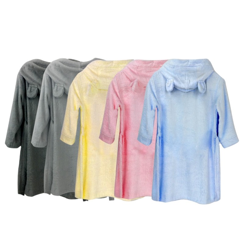 Premium Organic Bamboo Bath Robe for Kids Soft Toddler Robe with Animal Hood for Boys and Girls