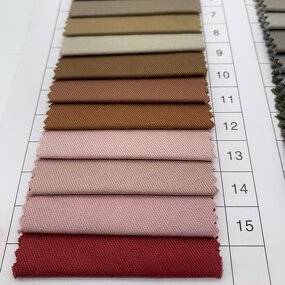 79.5% Organic Cotton 19% Polyester 1.5% Spandex 190gsm Stretch Twill  Soft Sustainable Fabric for Jackets & Workwear