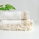 2layers 4layers Soft Breathable Bamboo Cotton Muslin Baby Blanket Fashion Fringe Baby Swaddle Blanket Beach Blanket