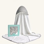 Organic Bamboo Bath Hooded Towel Soft Large Thick 500GSM 90x90CM Bamboo Hooded Towel for Infant New Born Baby Kids