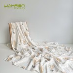 Best Sale 100%bamboo Fiber Pigment Print Elephant and Hot air Balloon Design Super Breathable Muslin Swaddle for Baby