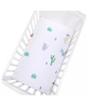 High Quality Customized Bamboo Cotton Muslin Crib Sheet 70%Bamboo 30%Cotton Cartoon Muslin Baby Bed Fabric Cot Crib Sheet