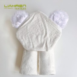 Best Sale 500GSM Thick Hooded Baby Towel Comfortable Bamboo Bath Towel Fluffy Big Ear Design Bamboo Hooded Towel for Newborn