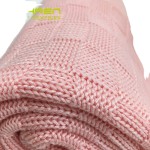 Baby Nap Knitted Girls Blanket High Quality Soft Organic 100% Bamboo Square Plain Solid Baby Blanket & Swaddling 100%bamboo
