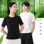 In Stock Super Soft Organic Bamboo Cotton  Women T Shirt O-Neck Women T Shirt