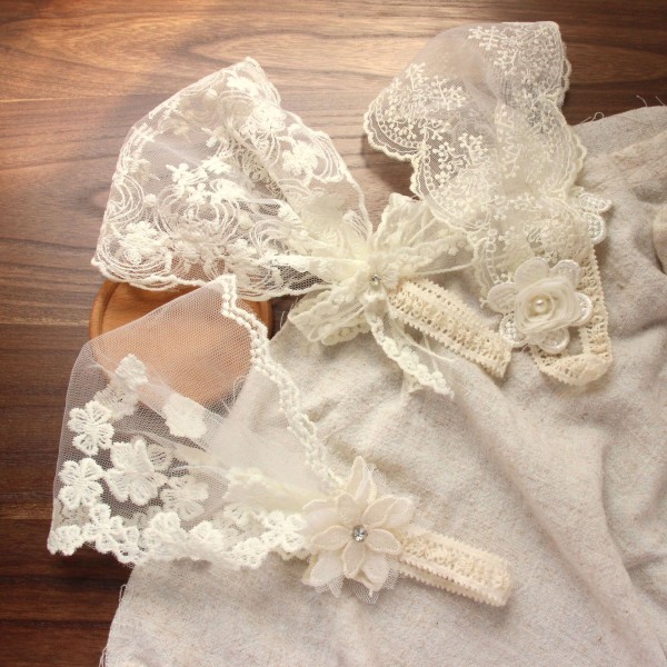 Hairband Set Manufacturer - Elegant Floral Embroidered Lace