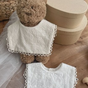 Baby Bib Factory - Adjustable Lace-Trimmed Bow