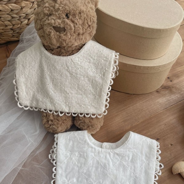 Baby Bib Factory - Adjustable Lace-Trimmed Bow