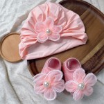Baby Set Manufacturer - Bow Turban Socks Pearl Lace