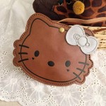 Crossbody Bag Factory - Cute Brown PU Leather Cat