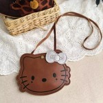Crossbody Bag Factory - Cute Brown PU Leather Cat