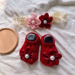 Newborn Gift Set Supplier - Pearl Flower Headband Anti-Slip