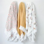 Baby Blanket Supplier - Ins Floral Tassel Gauze