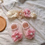 Newborn Gift Set Supplier - Pearl Flower Headband Anti-Slip
