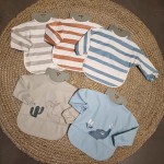 Feeding Bib Manufacturer - New Classic Striped PU Waterproof