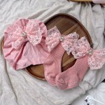 Baby Set Manufacturer - Bow Turban Socks Pearl Lace