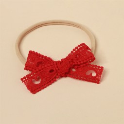 Hair Scrunchies Factory - Lace Heart Bow Soft