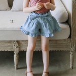 Girls Shorts Factory - Fashionable Denim Bow