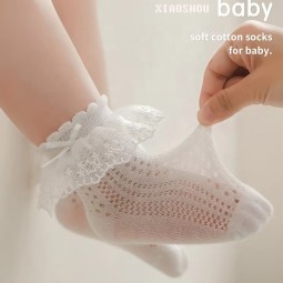 Girls Socks Manufacturer - Summer Thin Mesh Bow
