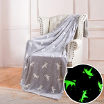 Glow Blanket Supplier - Dark Floral Pattern Fleece