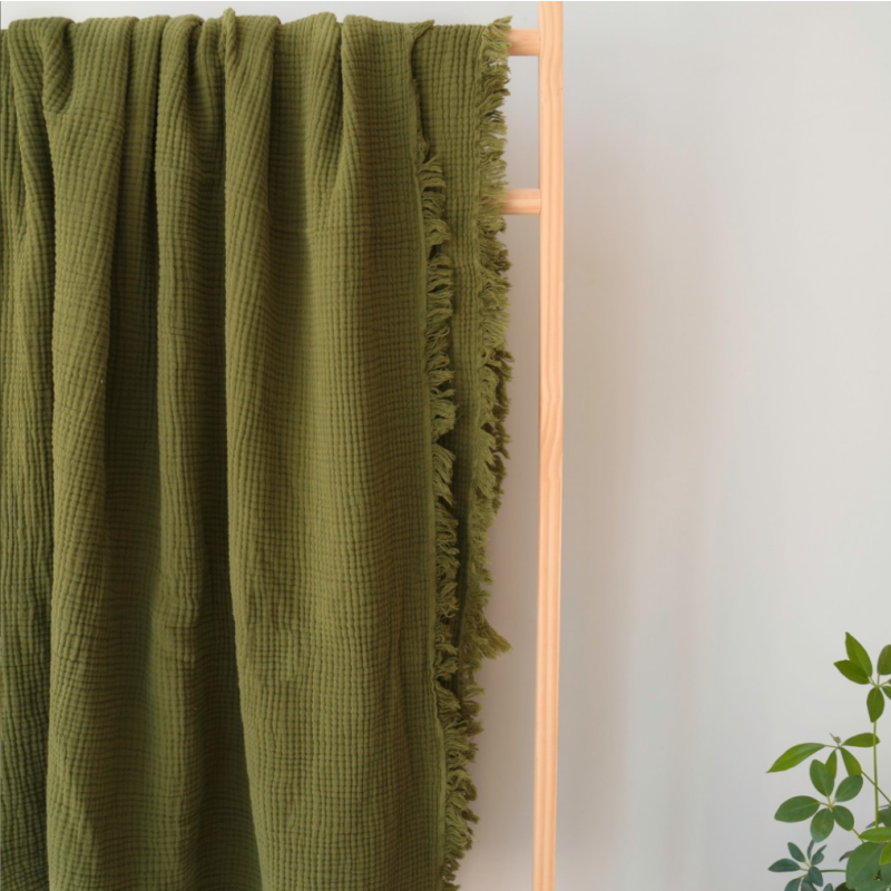 Cotton Blanket Manufacturer - 4-Layer Crepe Crinkle Organic