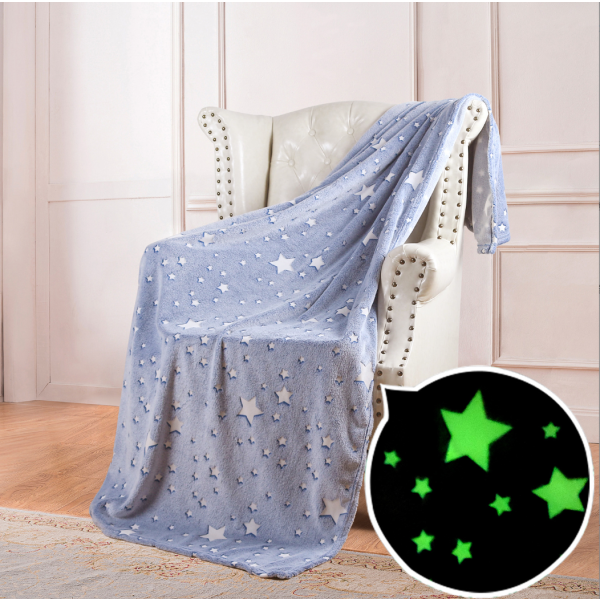 Glow Blanket Supplier - Dark Floral Pattern Fleece