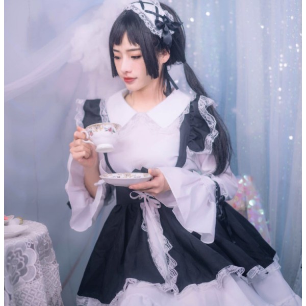 Cosplay Dress Manufacturer - Black White Lolita Gothic