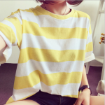 Women T-shirt Manufacturer - 2019 Summer Striped Loose
