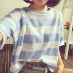 Women T-shirt Manufacturer - 2019 Summer Striped Loose