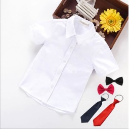 Boy Shirt Supplier - Summer White Short Sleeve