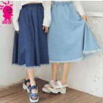 Denim Skirt Manufacturer - Long Blue Western