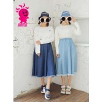 Denim Skirt Manufacturer - Long Blue Western