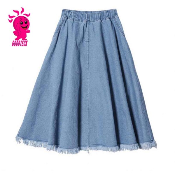 Denim Skirt Manufacturer - Long Blue Western